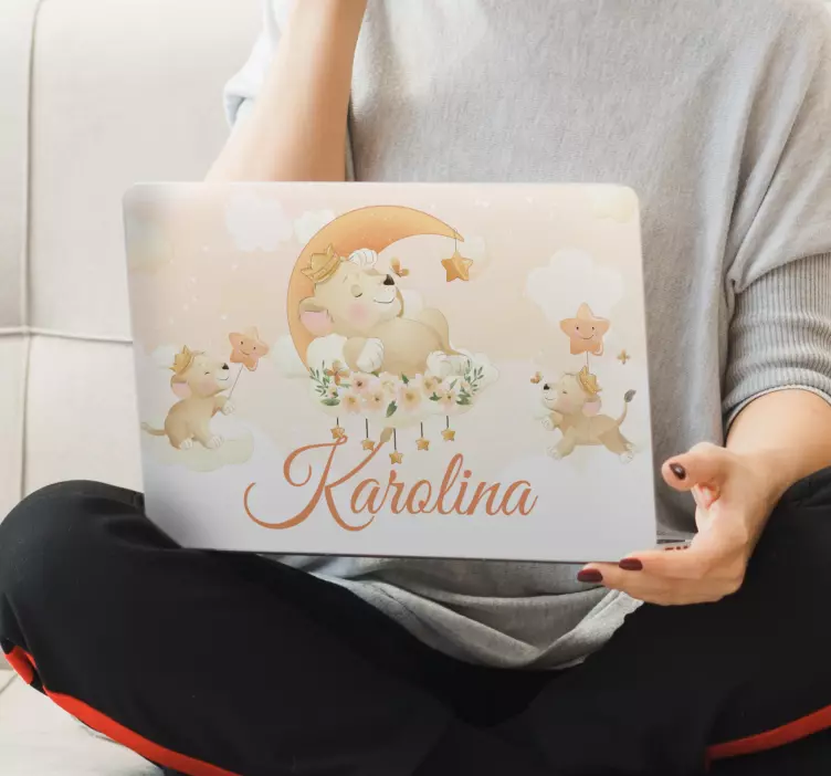 Szeszélyes állatjelenet Matrica laptophoz - TenStickers