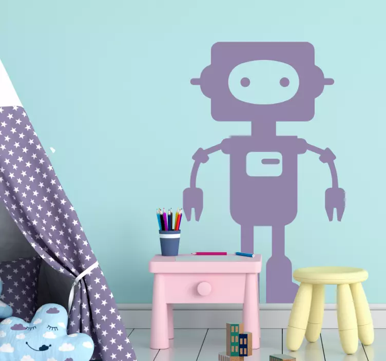 Szeszélyes robotfigura matrica gyerekeknek - TenStickers