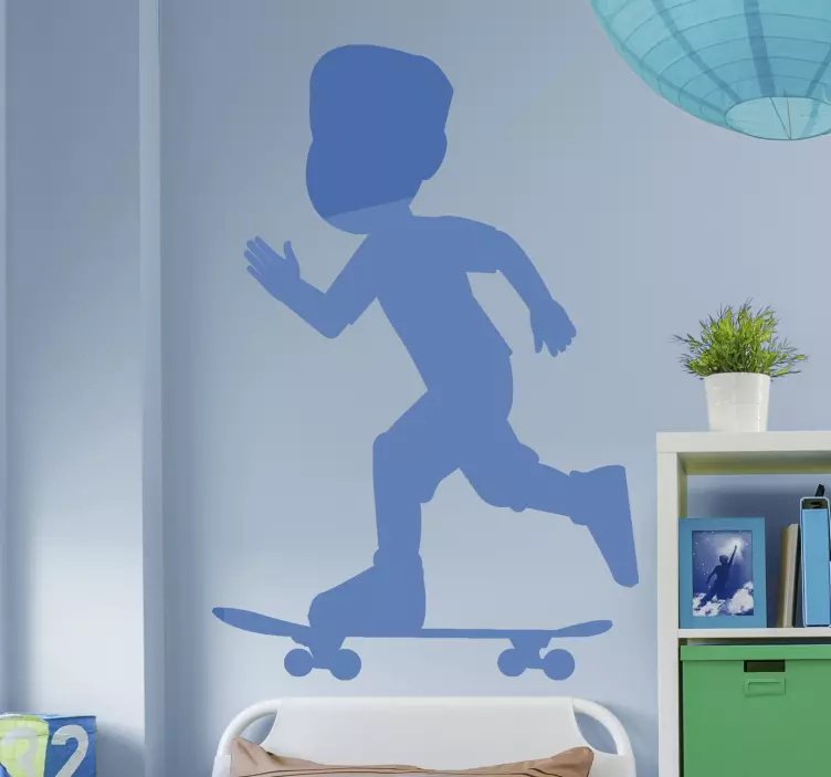 Sziluett korcsolyázó futó matrica - TenStickers