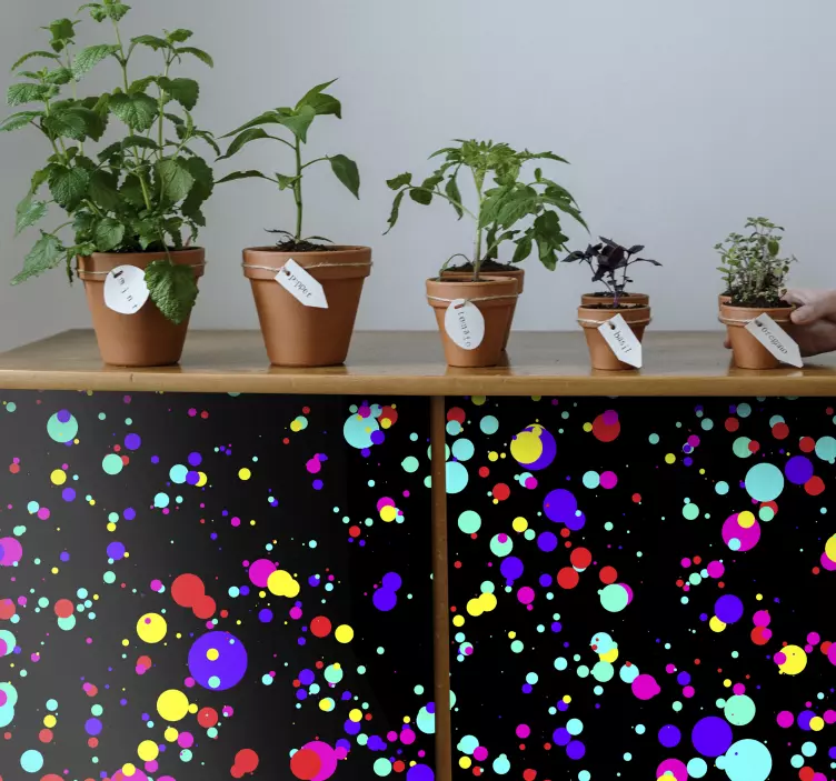 Színek kallax robbanások bútor matrica - TenStickers