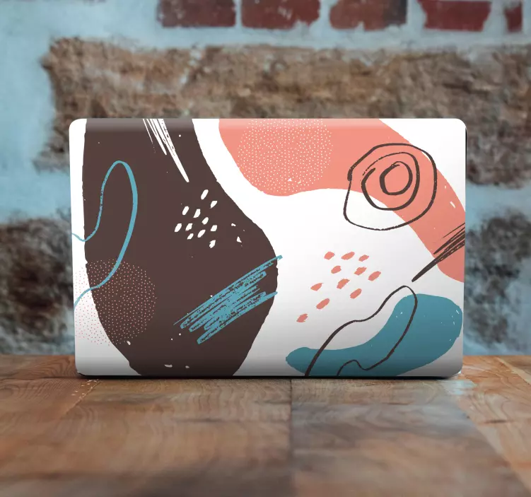 Színes absztrakt formák Matrica laptophoz - TenStickers