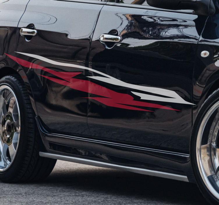 Színes autó betakar autó matrica - TenStickers