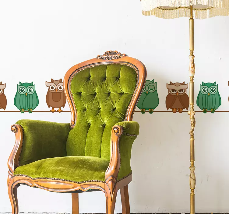 Színes bagoly gyűjtemény határok matrica - TenStickers