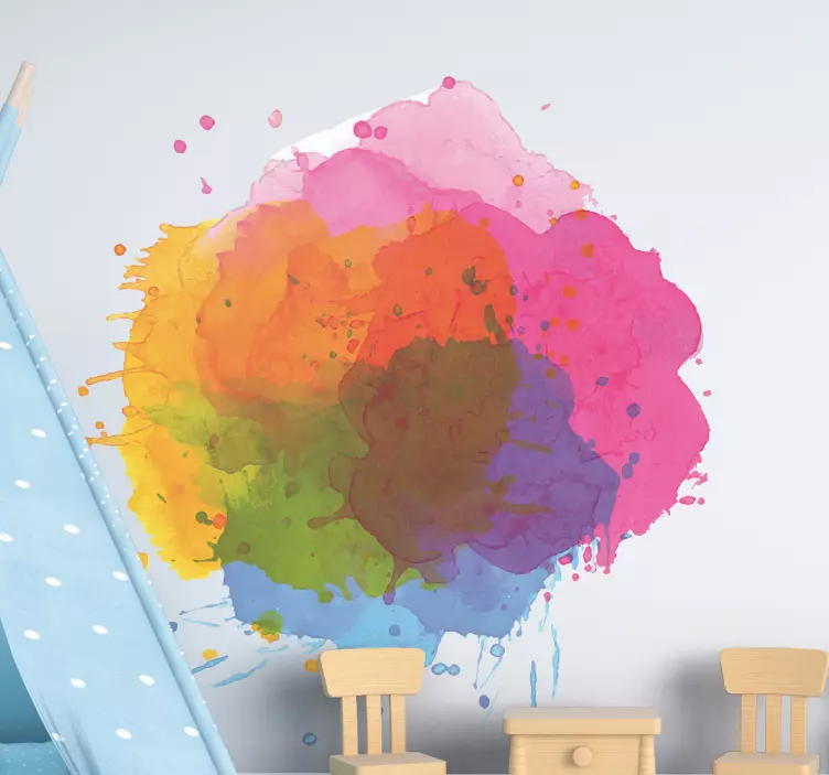 Színes fröccsöntés matrica dekoráció - TenStickers