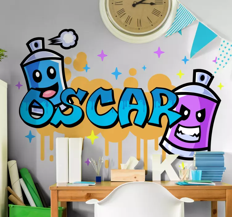 Színes graffiti városi matrica - TenStickers