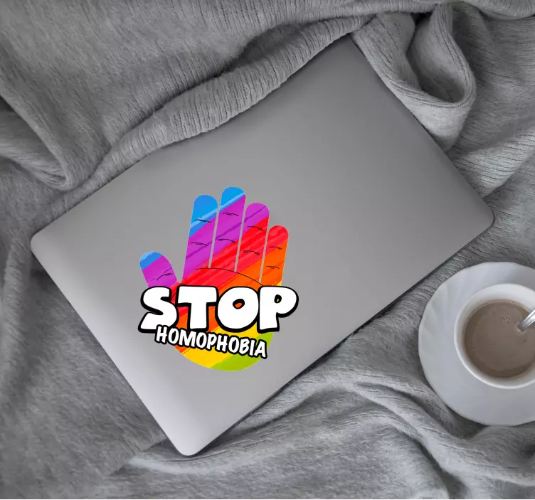 Állítsuk meg a homofóbiát Laptop matrica - TenStickers