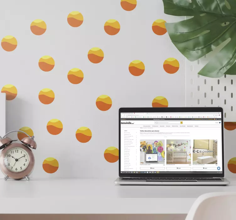 Színes kör minták geometrikus matrica - TenStickers