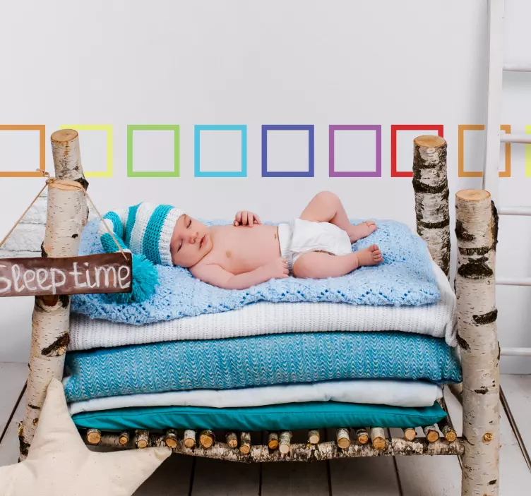 Színes négyzet alakú matrica - TenStickers