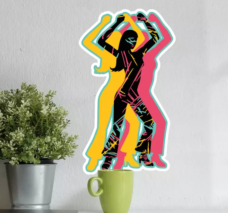 Színes táncos figurák danse matrica - TenStickers