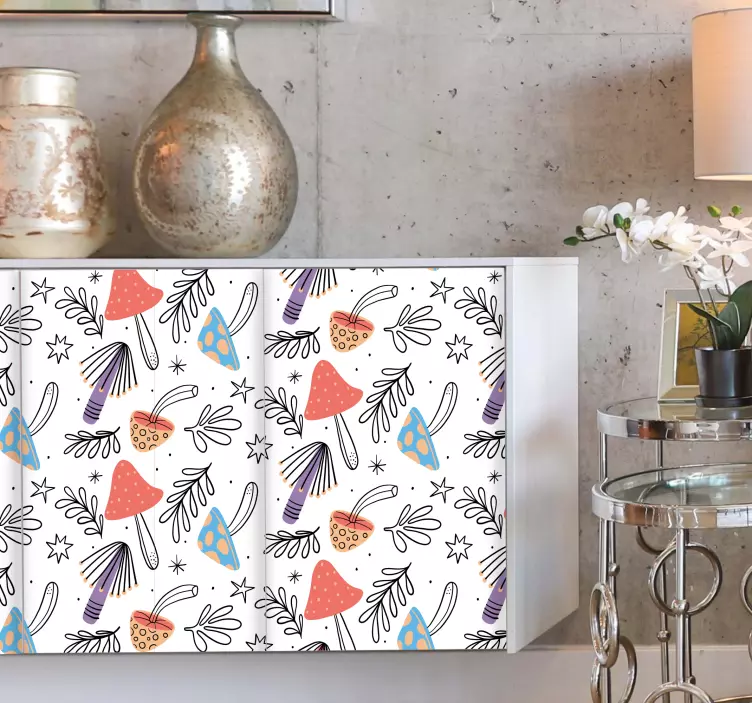 Színes természeti minták bútor matrica - TenStickers