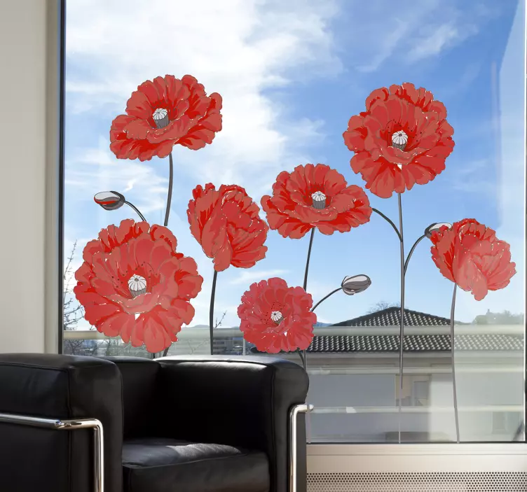 Színes virágok falmatrica - TenStickers