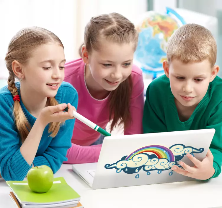 Szivárványos laptop matrica - TenStickers