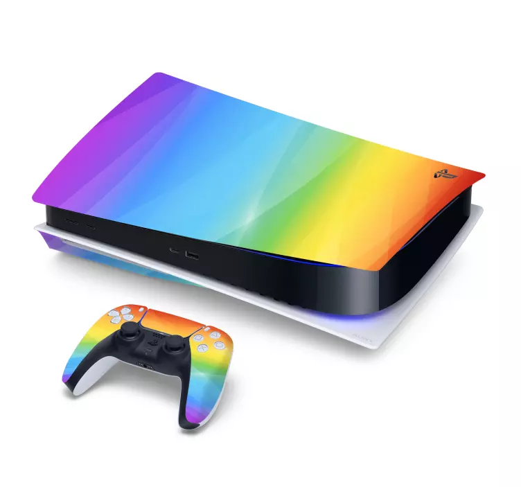Rainbow ps5 vinyl matrica - TenStickers