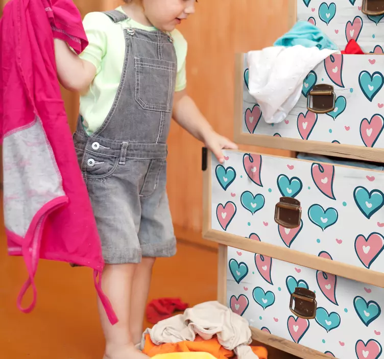 Szív rajzok szeretet matrica - TenStickers