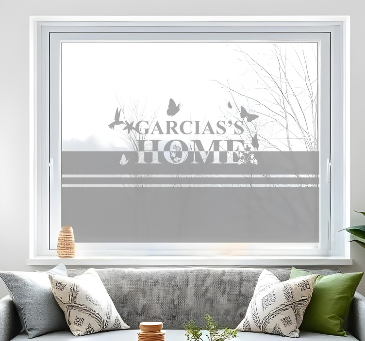 Szöveg növényekkel Matrica ablakok és üveg - TenStickers