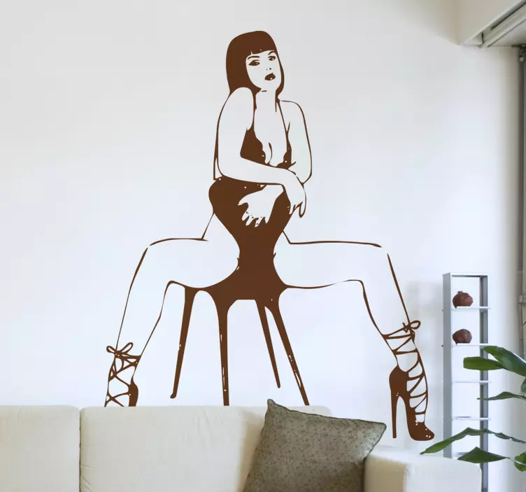 Sztriptíz a szék matricáján - TenStickers