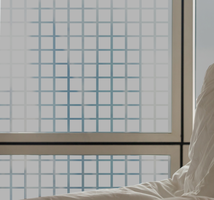 Szürke négyzetek skála ablak matrica - TenStickers