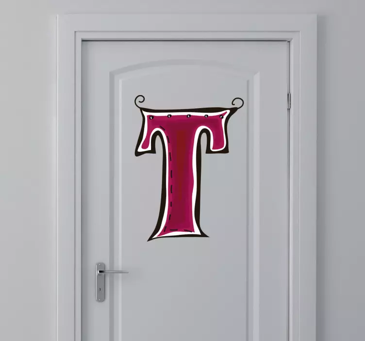 T betű matrica - TenStickers