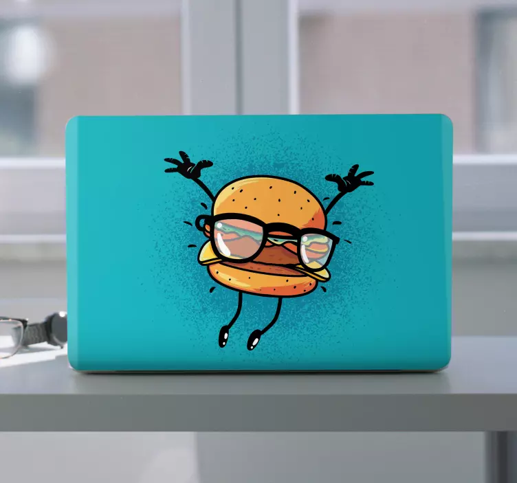 Táncoló burger Matrica laptophoz - TenStickers