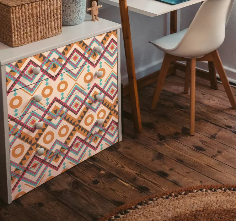 Tarka gyémánt mintás bútormatrica - TenStickers