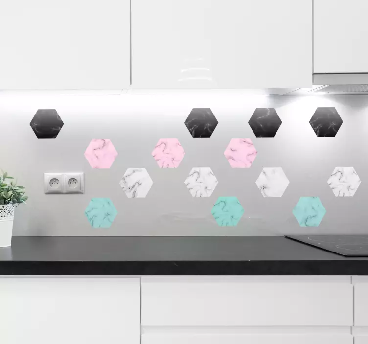 Tarka márvány falmatricák - TenStickers