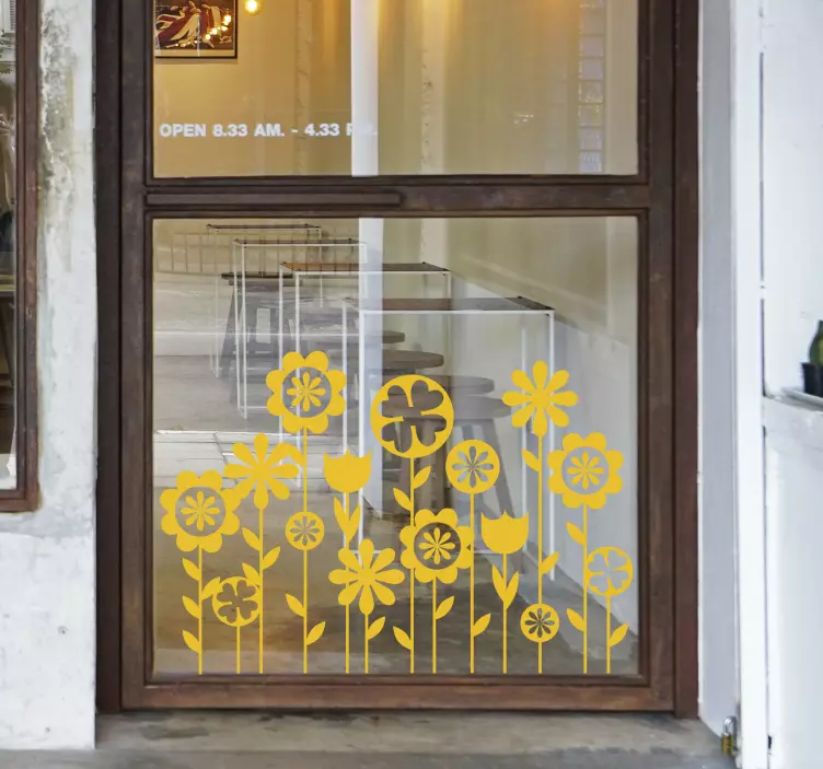 Tavaszi virágok virág fal matrica - TenStickers