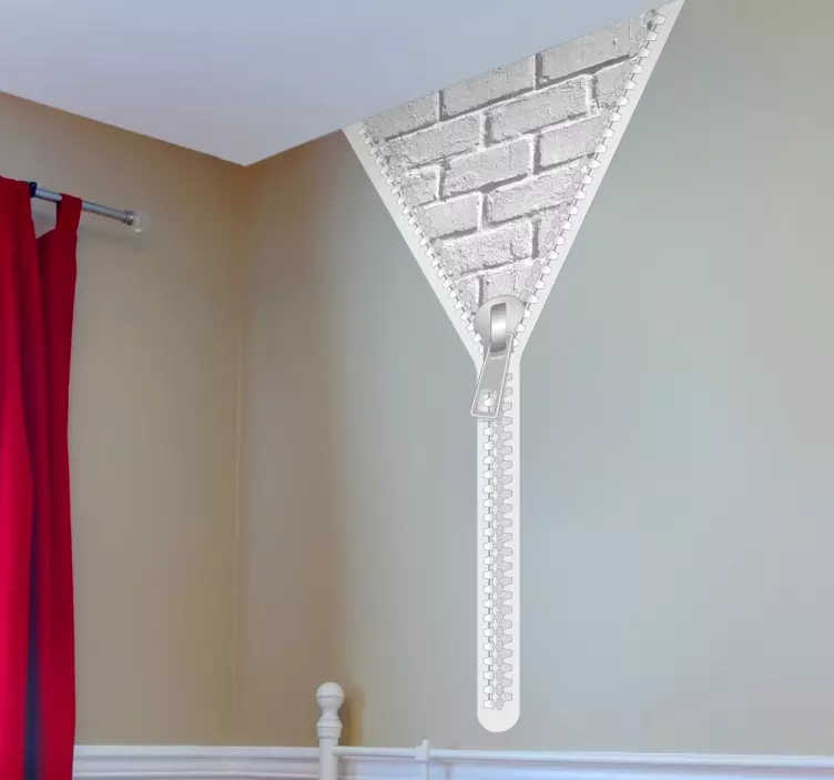 Téglafal cipzáras dekoratív matrica - TenStickers