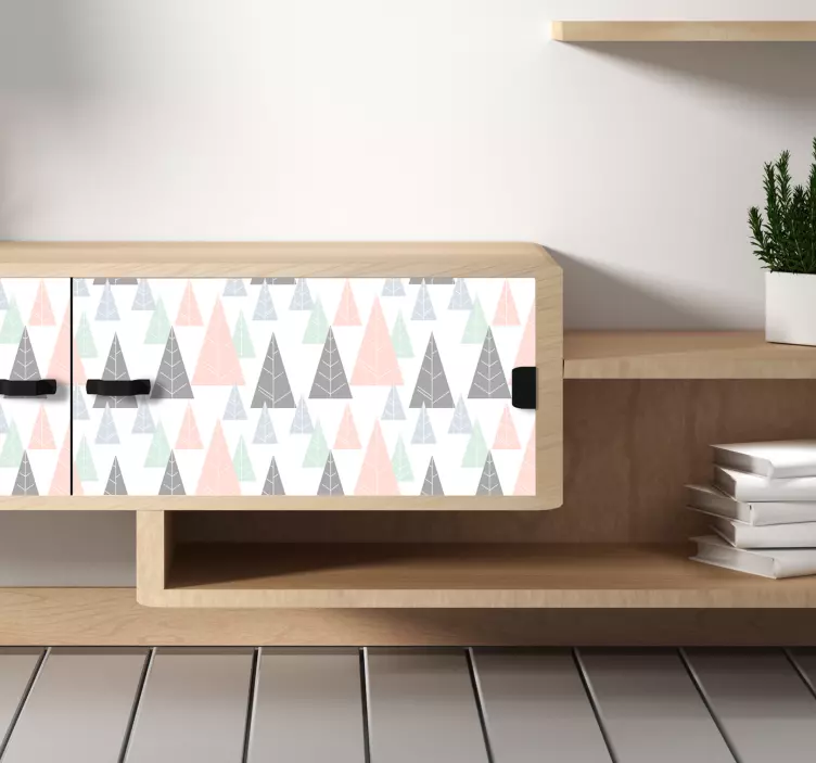 Téli fenyő bútor matrica - TenStickers