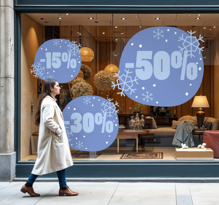 Téli kedvezmény akciós matricák - TenStickers