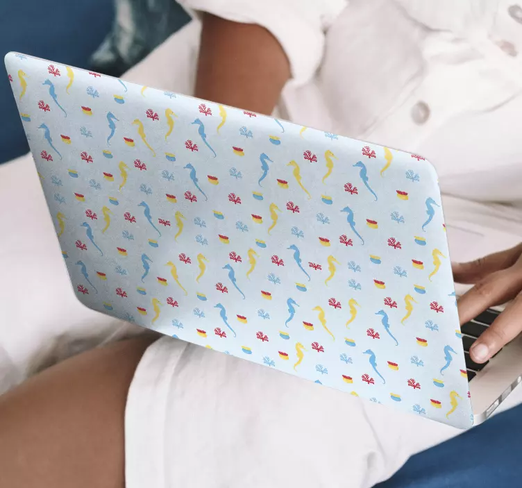 Tengeri ló és korall laptopok - TenStickers