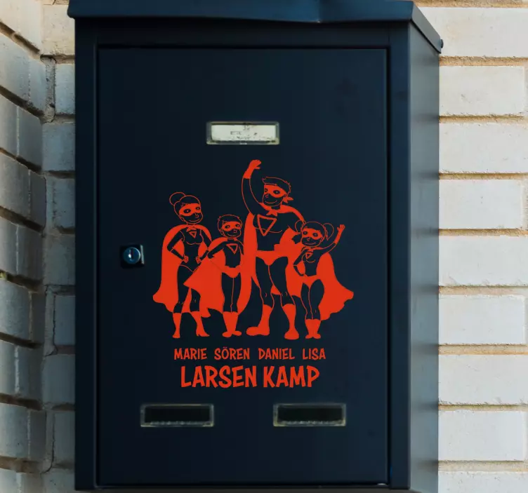Testreszabható családi szuperhősök Matrica karakterek - TenStickers