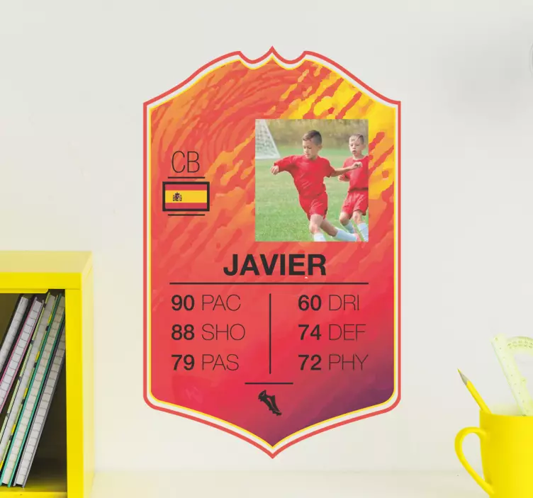 Testreszabható fejlécek kártya játékos fali matrica - TenStickers