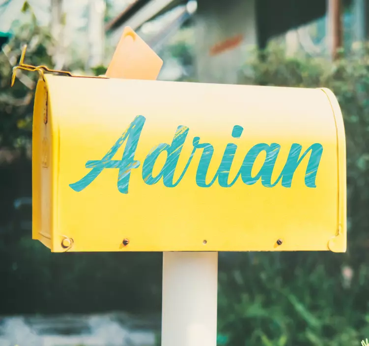 Testreszabható klasszikus név postafiók matrica - TenStickers