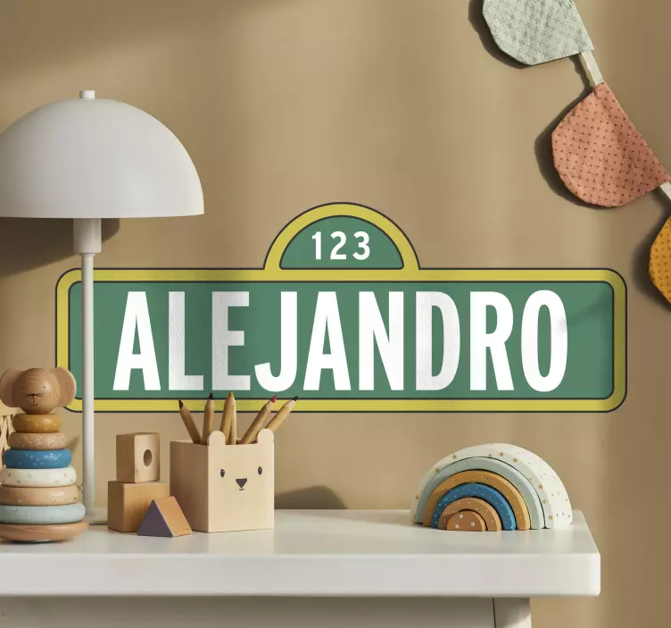 Testreszabható szezám utcai matrica - TenStickers