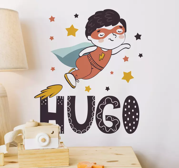 Testreszabható szuperhős név szuperhős matrica - TenStickers