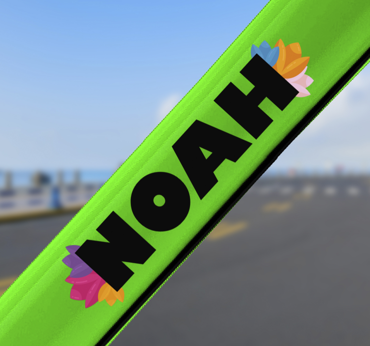 Testreszabható tulipán kerékpáros virágmintázat - TenStickers