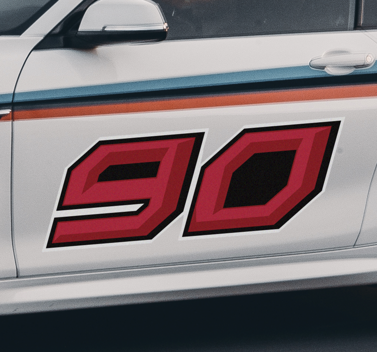 Testreszabható versenyautó szám motorkerékpár matrica - TenStickers