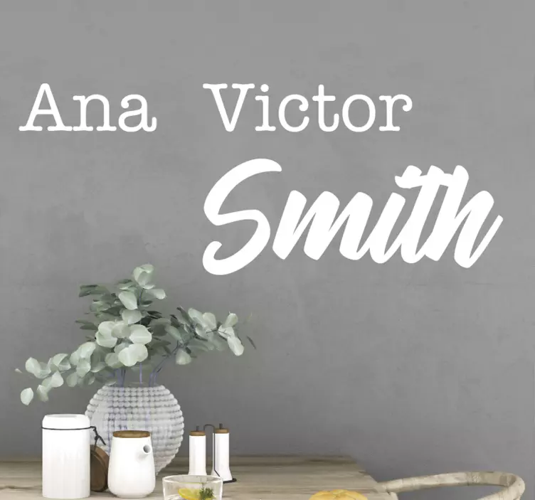 Testreszabott névgenerálás szöveges matrica - TenStickers