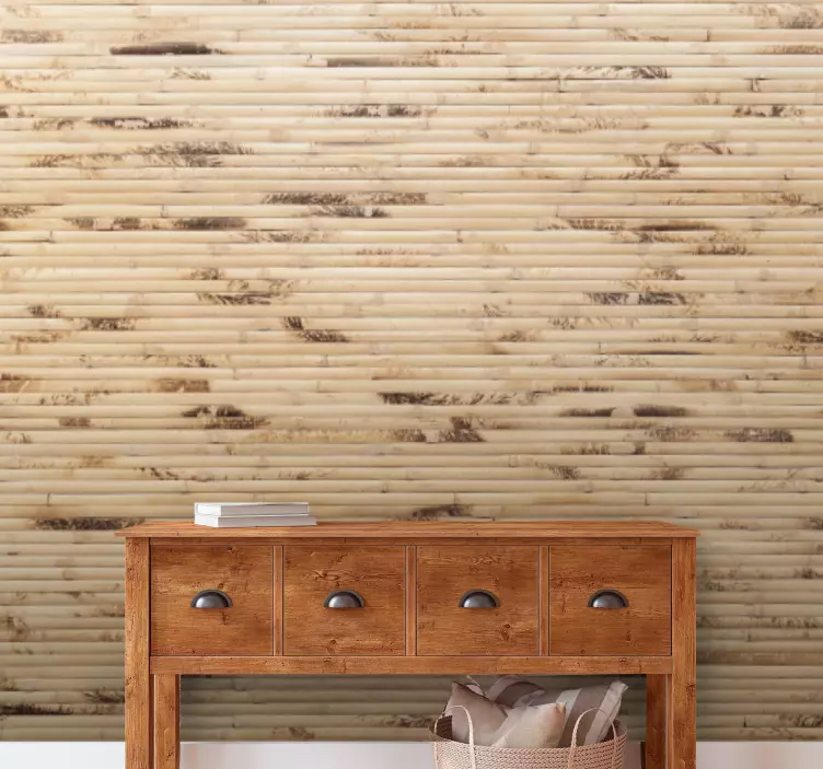 Texturált bambusz felület Matrica Bejárat - TenStickers