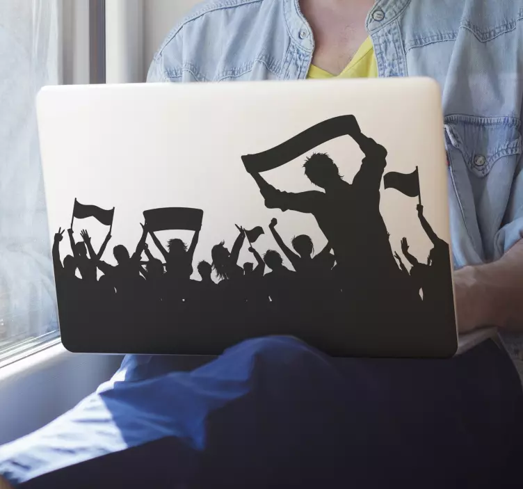 Tiltakozó sziluettek gyűjteménye Laptop matrica - TenStickers