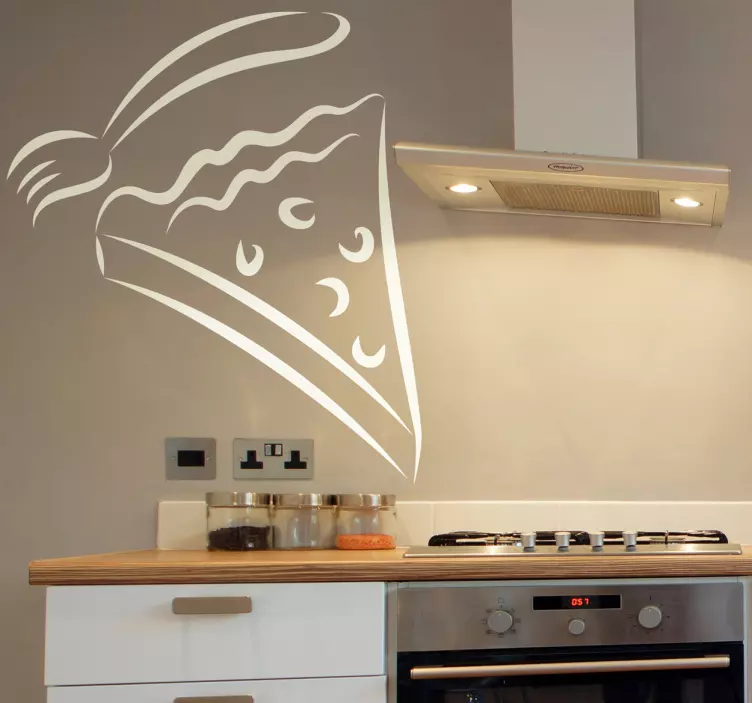 Torta és villa fal matrica - TenStickers