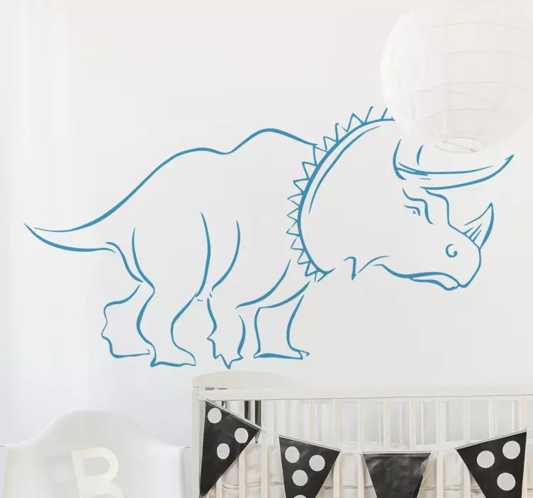 Triceratops dinoszaurusz fal matrica - TenStickers