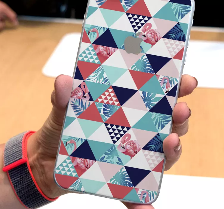 Trópusi és virágok absztrakt iphone matrica - TenStickers