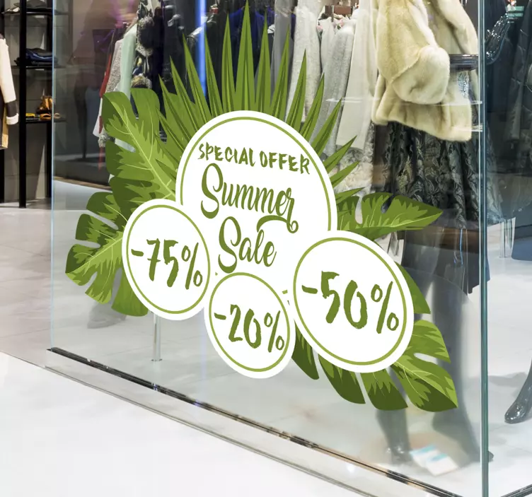 Trópusi nyári leárazás akciós matricák - TenStickers