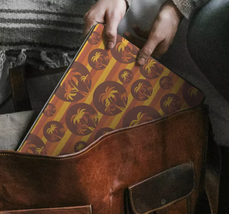 Trópusi pálma minta Matrica laptophoz - TenStickers