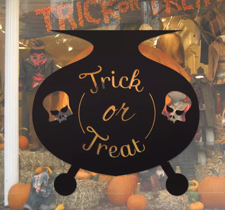 Trükk vagy csemege halloween matrica - TenStickers