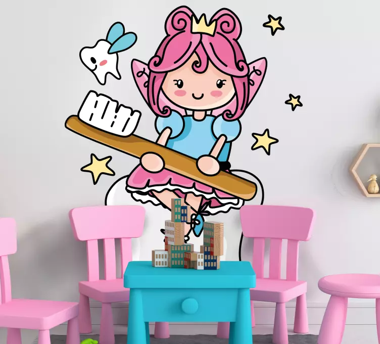 Fogtündér és varázsfogak matrica - TenStickers