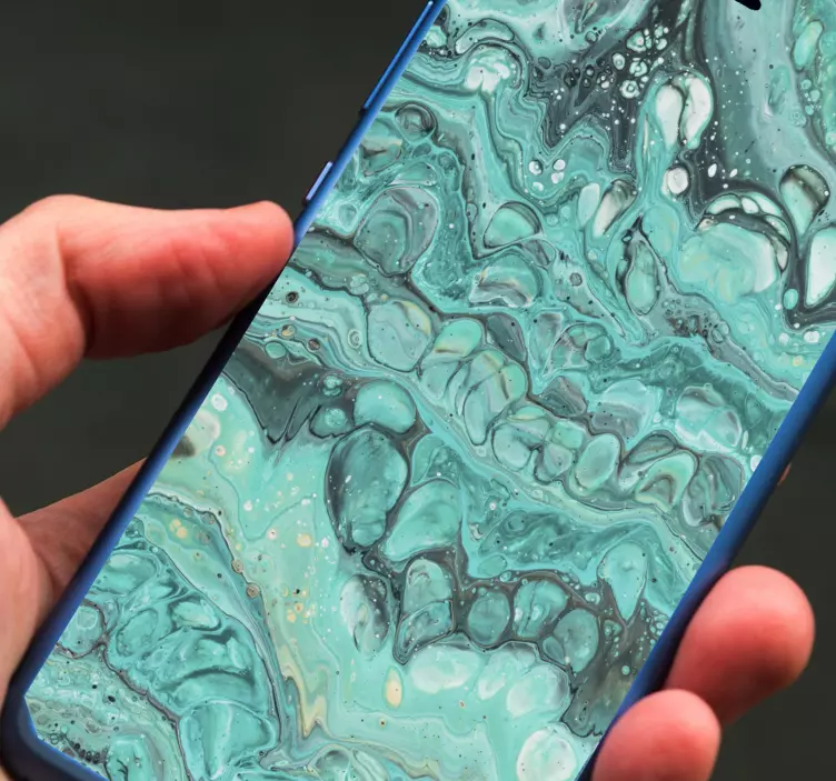 Türkiz márvány huawei matrica - TenStickers