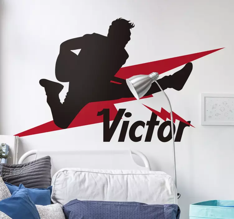 Ugró zenész sziluett Matrica emberek és karakterek - TenStickers