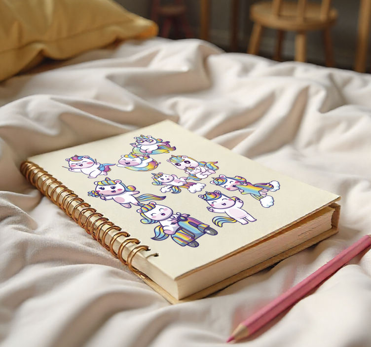 Unikornis design készlet oktatási matrica - TenStickers